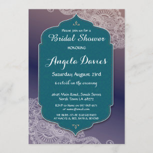 Henna Style Jewel Vrijgezellenfeest Nodig Arabisch Kaart