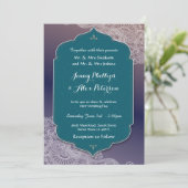 Henna Style Jewel Wedding Party Arabian Nights Kaart (Staand voorkant)