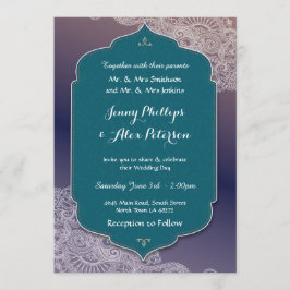 Henna Style Jewel Wedding Party Arabian Nights Kaart