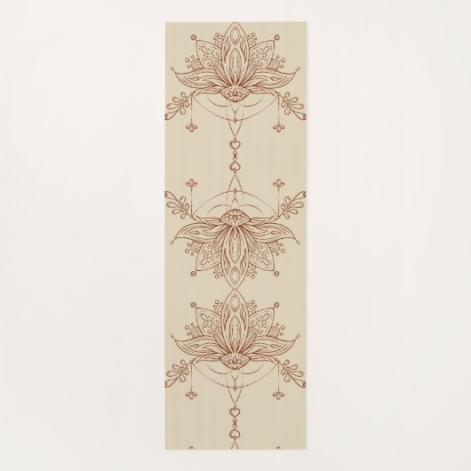 Henna Style Lotus Flower Yogamat (Achterkant)