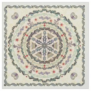 Henna Style Mandala Fabric Stof