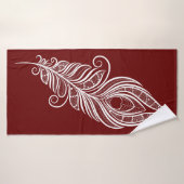 Henna style peacock feather badhanddoek (Badhanddoek)