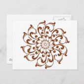 Henna Swirl Mandala Briefkaart (Voorkant / Achterkant)