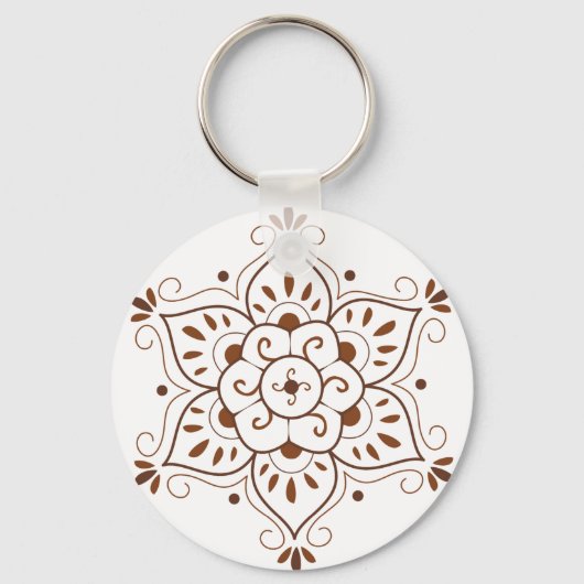 Henna Tattoo Mandala Sleutelhanger (Voorkant)