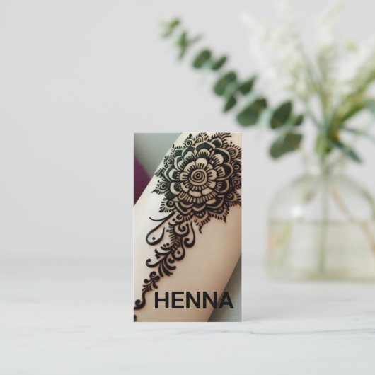 Henna Tattoos Visitekaartje (Staand voorkant)