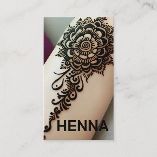 Henna Tattoos Visitekaartje (Voorkant)