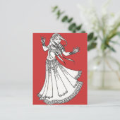 Henna Tribal Belly Dancer Briefkaart (Staand voorkant)