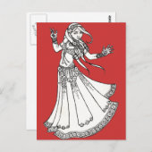 Henna Tribal Belly Dancer Briefkaart (Voorkant / Achterkant)