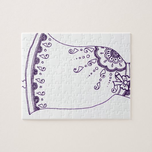 Henna zwanger buik legpuzzel (Horizontaal)