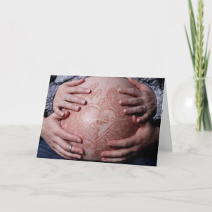 Hennaed Pregnant Belly Kaart