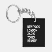 Hennef New York London Tokio Paris Anhänger Sleutelhanger (Voorkant Links)