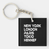 Hennef New York London Tokio Paris Anhänger Sleutelhanger (Voorkant)