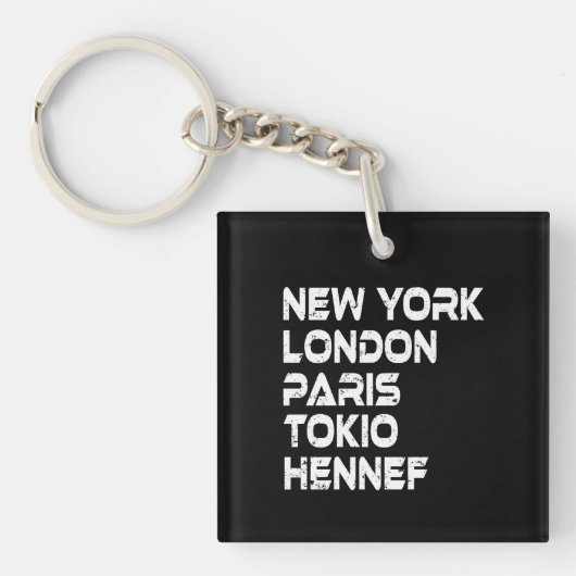 Hennef New York London Tokio Paris Anhänger Sleutelhanger (Voorkant)