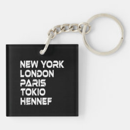 Hennef New York London Tokio Paris Anhänger Sleutelhanger