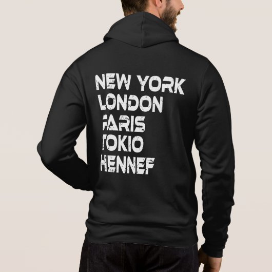 Hennef New York London Tokio Paris Hoodie (Achterkant)