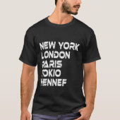 Hennef New York London Tokio Paris T-Shirt (Voorkant)