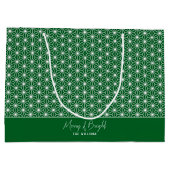 Hennepblad | ASANOHA Japans kimonopatroon Kerstcad Groot Cadeauzakje (Achterkant)