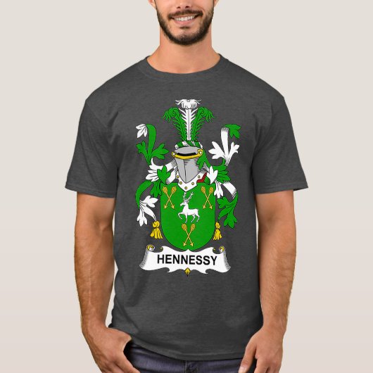 Hennessy Coat of Arms Family Crest T-shirt (Voorkant)