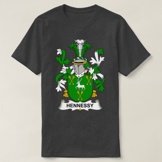 Hennessy Coat of Arms Family Crest  T-shirt (Design voorkant)