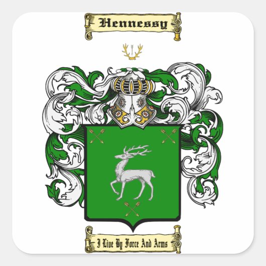 Hennessy Vierkante Sticker (Voorkant)