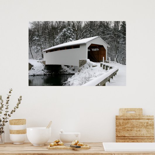 Henninger Covered Bridge Poster (Keuken)