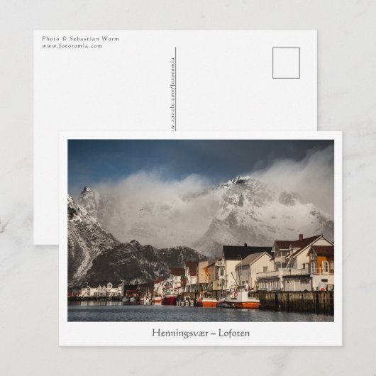 Henningsvaer Lofoten Briefkaart (Voorkant / Achterkant)