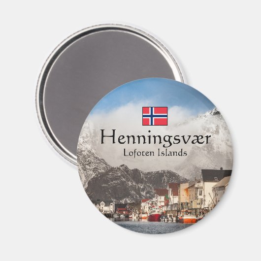 Henningsvaer Lofoten Magnet (Voorkant / Achterkant)