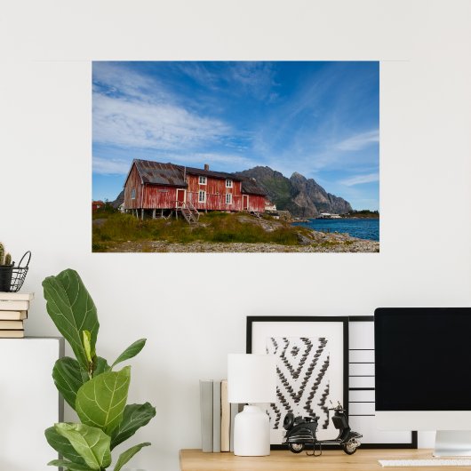 Henningsvær - Lofoten - Noorwegen Poster (Thuiskantoor)