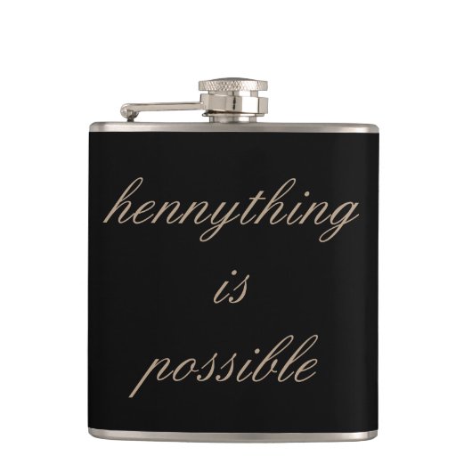 Hennything is Mogelijk Flask Heupfles (Voorkant)