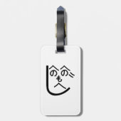 Henohenomoheji へ の へ も へ じ bagagelabel (Achterkant verticaal)