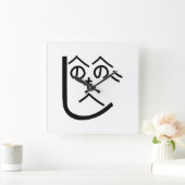 Henohenomoheji へ の へ も へ じ vierkante klok (Huis)