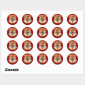 Henpecked Ronde Sticker (Vel)