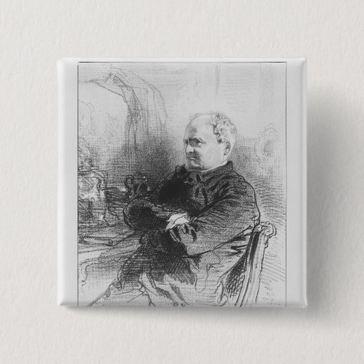 Henri Bonaventure Monnier Vierkante Button 5,1 Cm (Voorkant)