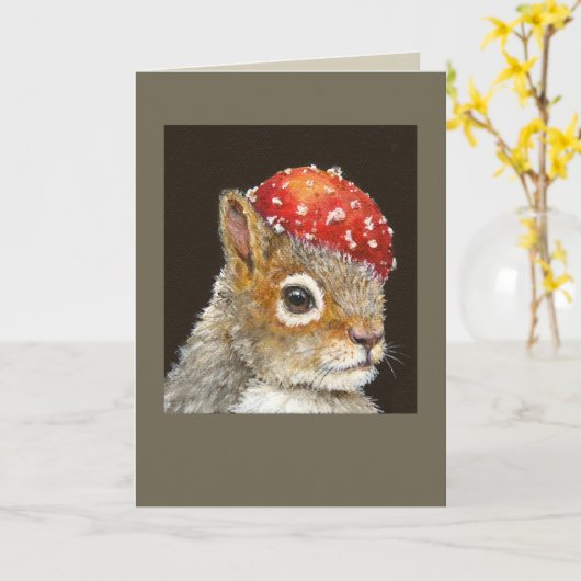 Henri de eekhoorn kaart (Gele Bloem)