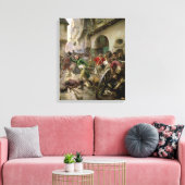 Henri de La Rochejaquelein bij de strijd om Canvas Afdruk (Insitu (Woonkamer))