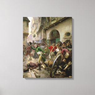 Henri de La Rochejaquelein bij de strijd om Canvas Afdruk