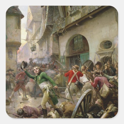 Henri de La Rochejaquelein bij de strijd om Vierkante Sticker (Voorkant)