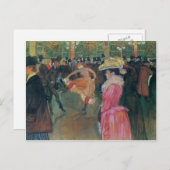 Henri de-Lautrec- bij de Rouge, de Dance Briefkaart (Voorkant / Achterkant)