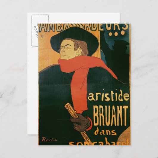 Henri de Toulouse-Lautrec | Ambassadeurs: Aristide Briefkaart (Voorkant / Achterkant)