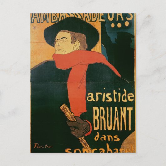 Henri de Toulouse-Lautrec | Ambassadeurs: Aristide Briefkaart (Voorkant)