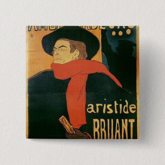 Henri de Toulouse-Lautrec | Ambassadeurs: Aristide Vierkante Button 5,1 Cm (Voorkant)