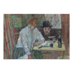 Henri de Toulouse-Lautrec - bij de Cafe La Mie Foto Afdruk