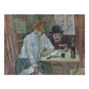 Henri de Toulouse-Lautrec - bij de Cafe La Mie Foto Afdruk