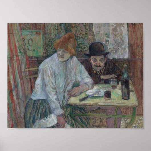 Henri de Toulouse-Lautrec - bij de Cafe La Mie Poster (Voorkant)