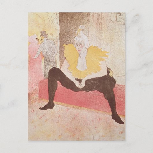 Henri de Toulouse-Lautrec | Clowness Cha-U-Kao Briefkaart (Voorkant)