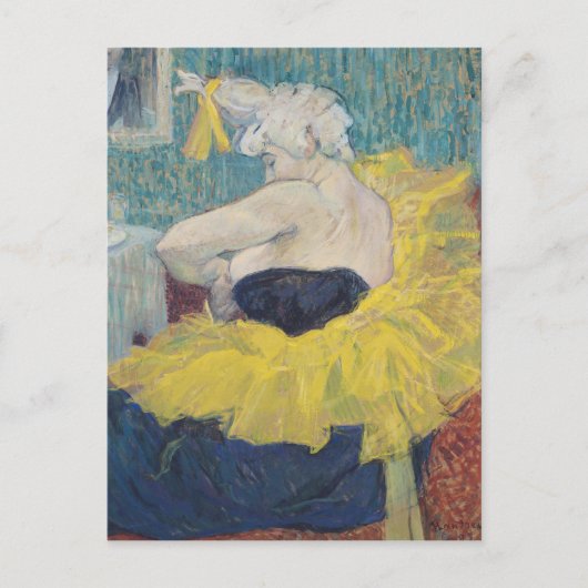 Henri de Toulouse-Lautrec | Clowness Cha-U-Kao Briefkaart (Voorkant)