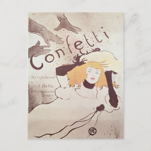 Henri de Toulouse-Lautrec | Confetti, 1893 Briefkaart (Voorkant)