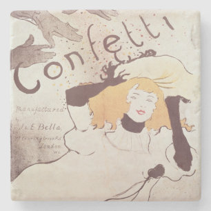 Henri de Toulouse-Lautrec   Confetti, 1893 Stenen Onderzetter