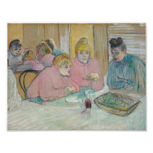 Henri de Toulouse-Lautrec - Dames in de Dining Roo Foto Afdruk (Voorkant)