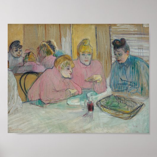 Henri de Toulouse-Lautrec - Dames in de Dining Roo Poster (Voorkant)
